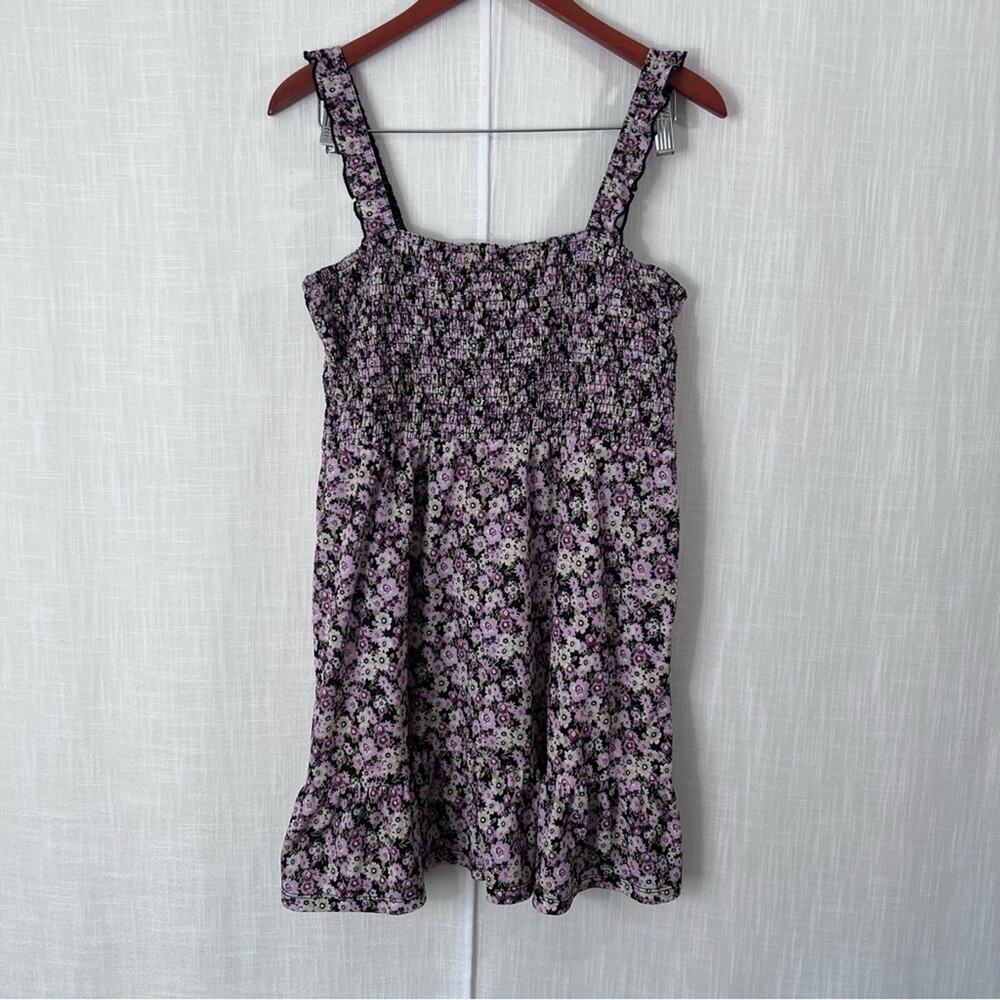 Topshop Ditzy Floral Smocked Baby Doll Mini Dress Cover Up Size 12